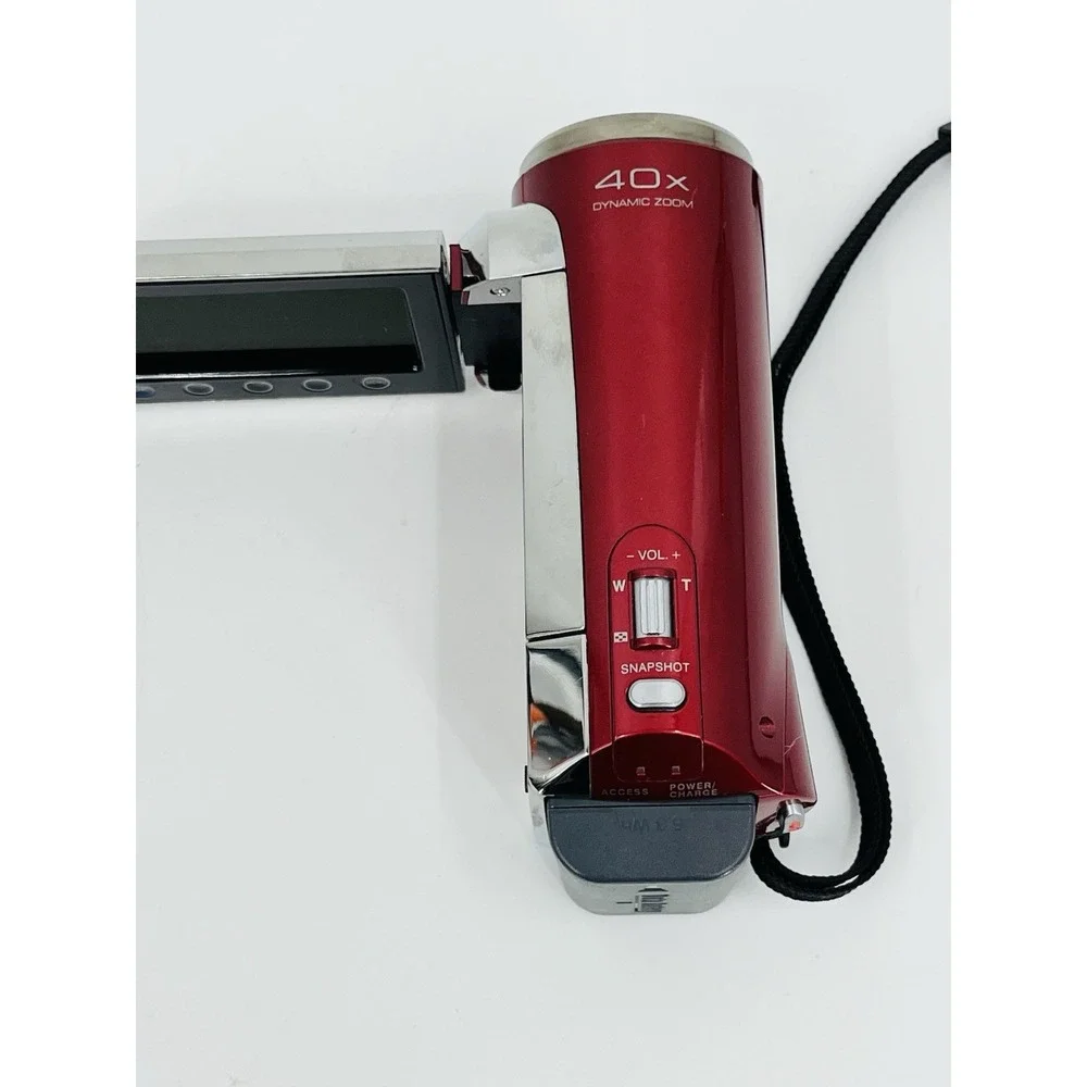 JVC Everio GZ-MS120RU Flash Media Camcorder Red UNTESTED AS-IS